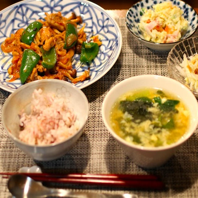 豚肉とピーマンのケチャップ醤油炒め