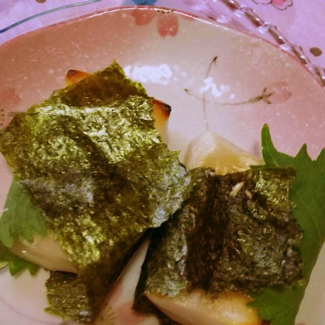 シソと海苔でさっぱり焼き餅❗