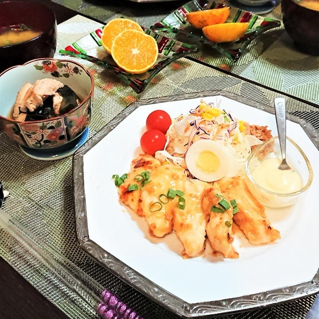 我が家の人気メニュー！【節約！鶏胸のガーリックオイマヨソテーde夕食】。と、今年も買いましたぁ！