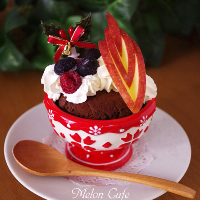 チョコレートガナッシュのドームケーキ☆陶器「スノークラシック」Suipa.容器モニター12月分