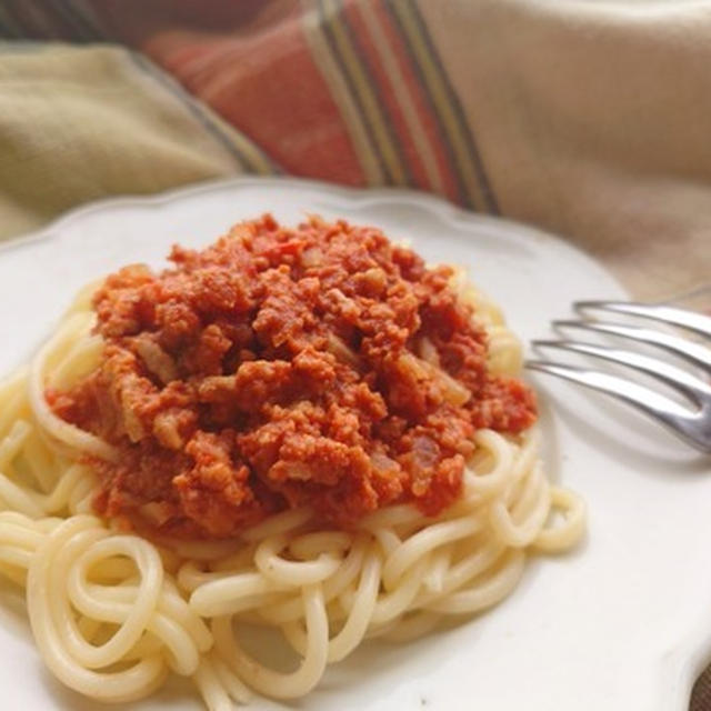 キーマカレー風ミートソースパスタ☆