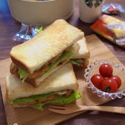 【簡単カフェ飯】お弁当に♪ランチに♪がっつり食べたい！照り焼きチキンサンド♪