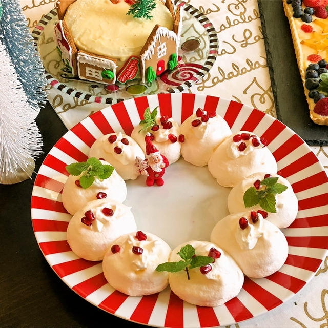 ふわふわ真っ白〜食べるクリスマスリース！