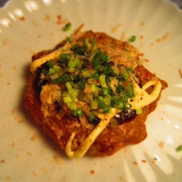野菜てんぷらのお好み焼き風