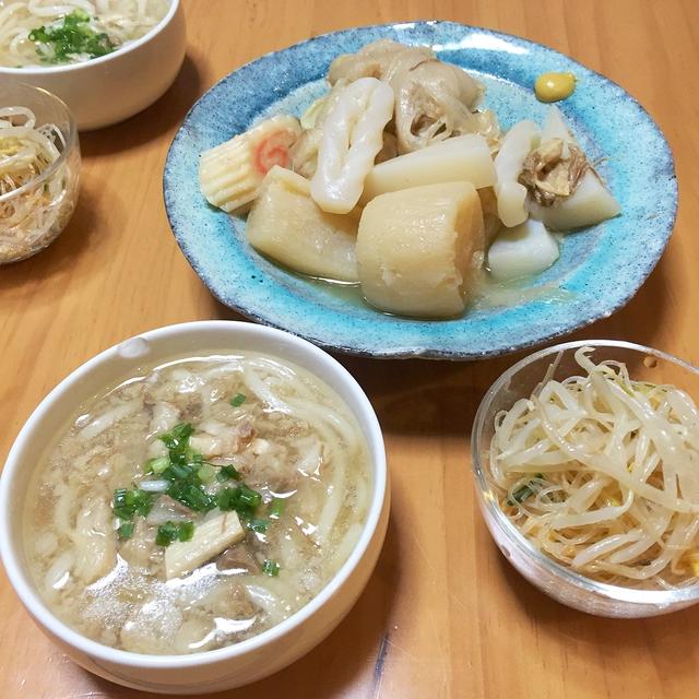 牛すじおでん＆かすうどん