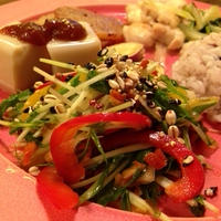 塩昆布＆ドライトマトドレッシングdeイタリアンサラダ☆【乾物でイタリアンレシピコンテスト参加中】