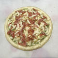桜エビのピザ！アボカトをソース代わりに使いました。釜揚げシラスも良いですよ。
