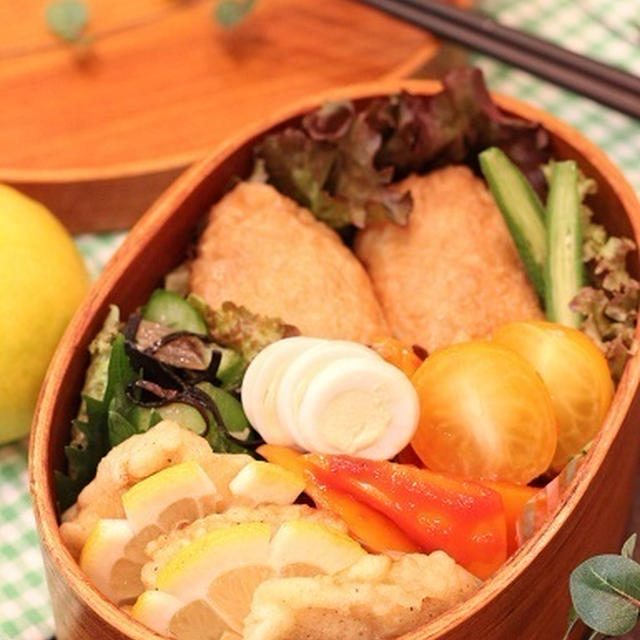 カフェ弁☆おいなりさん弁当（レシピあり）