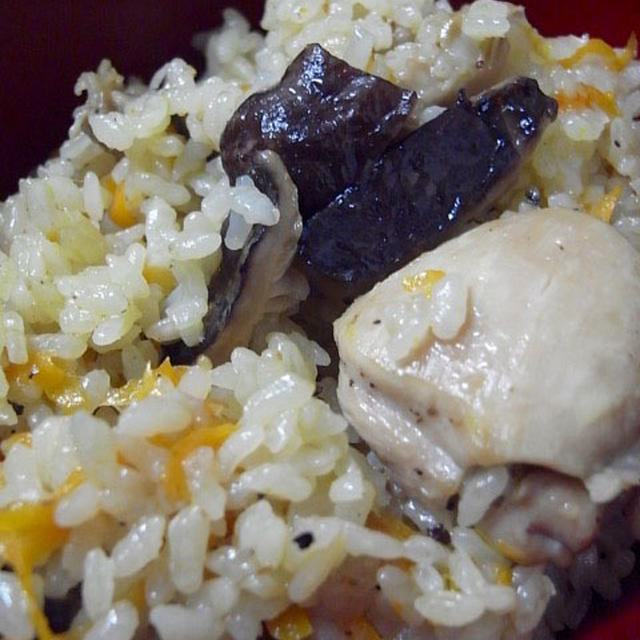乾し椎茸が決めて！乾し椎茸と鶏肉のПлов