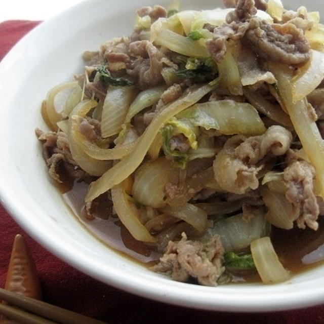 豚肉と白菜のソース風味炒め