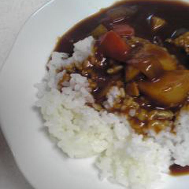 柿を入れちゃったカレーライス