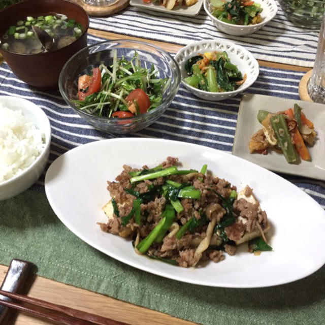 厚揚げとひき肉の中華風炒め♪…オフシーズンで気をつけること。