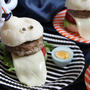 【簡単！ハロウィン♪】豆腐入りハンバーグで！おばけハンバーガー♪