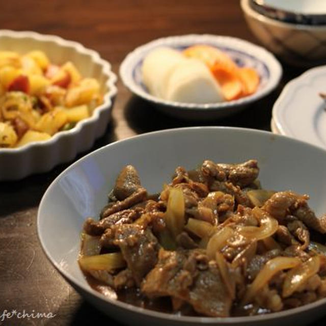 大皿料理な夜ごはん