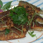 秋刀魚のわたを使って梅だれ焼き