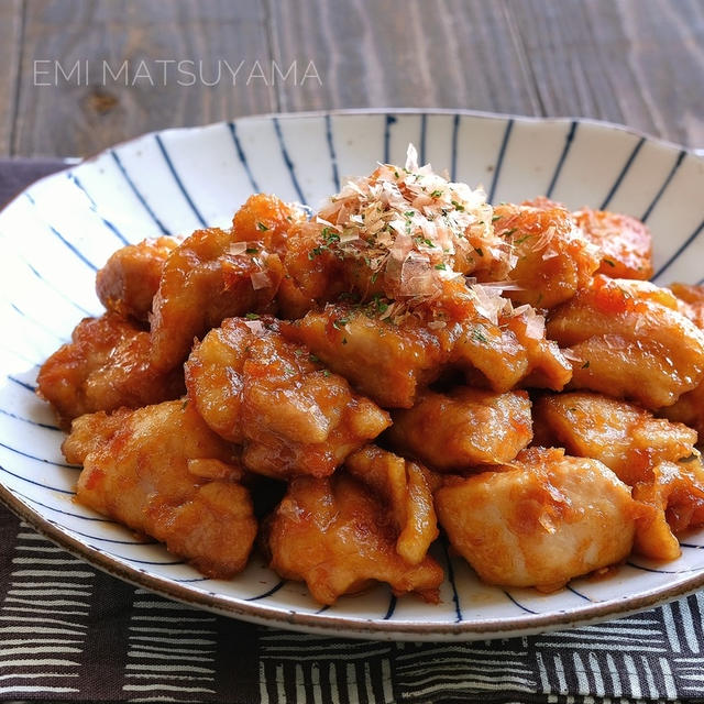 ウスターおかかマヨ照りチキン【疲労回復、美肌に】