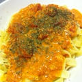 蟹のトマトクリームパスタ