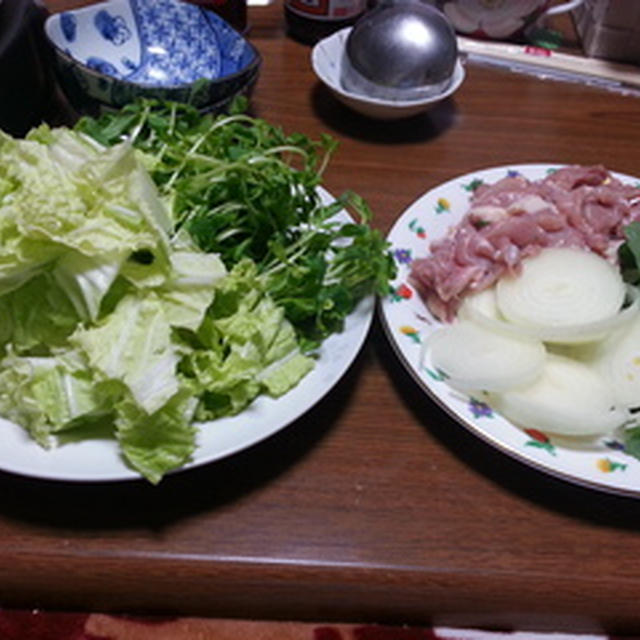 鶏肉と香味野菜のすき焼き鍋