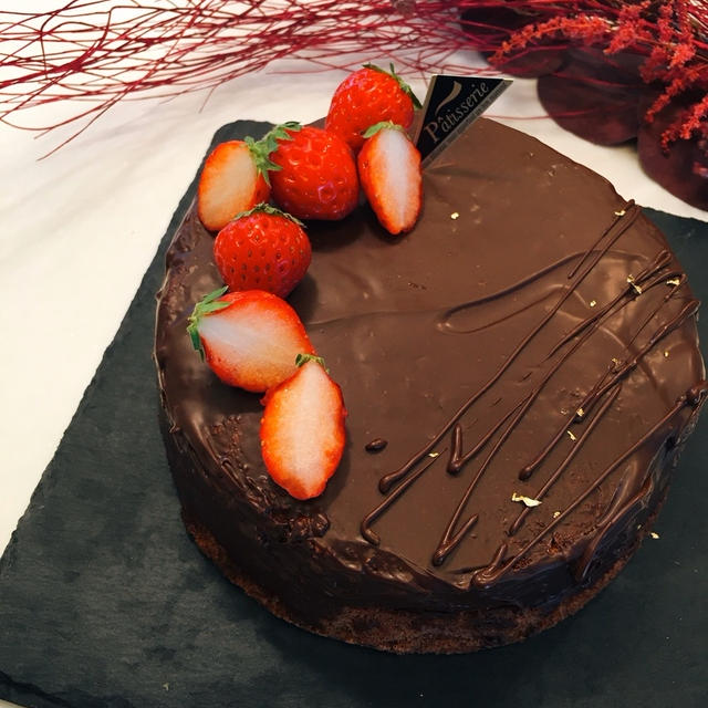 バレンタイン♪大人味のチョコレートケーキ