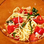 ツナとトマトの冷たいパスタ
