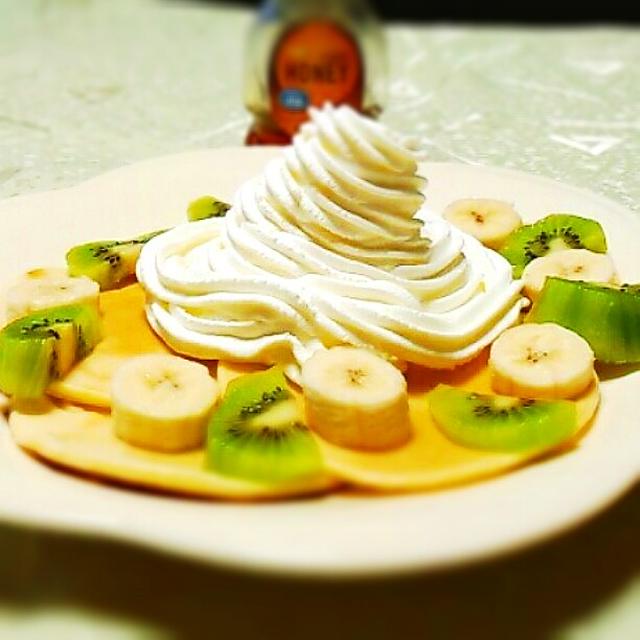パンケーキのホイップタワー♪智子編