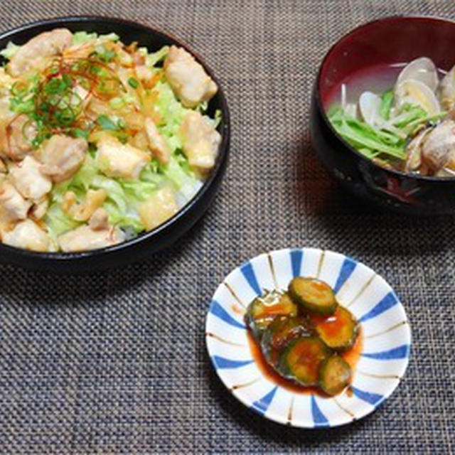 オープンしまーす！☆同志からのエールに感謝☆チキンのねぎ塩丼♪☆♪☆♪