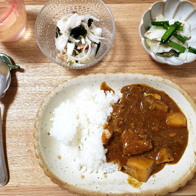 (レシピあり)【カレー献立】#献立 #カレー #夜ご飯