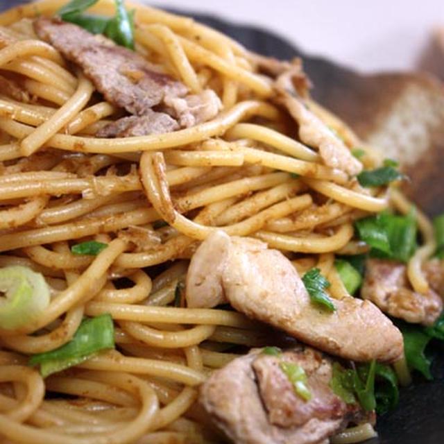 「焼きうどんパスタ“忙しい日のお昼ごはん。”」と“作ってもらいましたレポ”