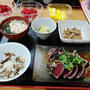 ”わらび””イタドリ”で晩ごはん