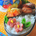 お花ソーセージのお弁当