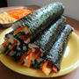 韓国の海苔巻きキンパのレシピ。本場でよく入れる基本具材で簡単！色鮮やかに