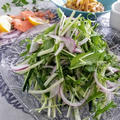 うっとおしい梅雨時期の食卓【レシピ】水菜と紫蘇のサラダ　からしドレッシング