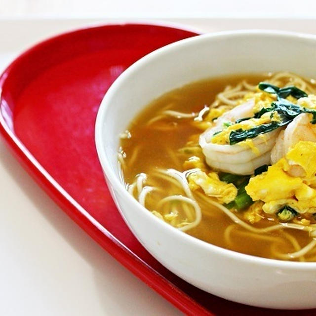 えびとたまごの温蕎麦☆