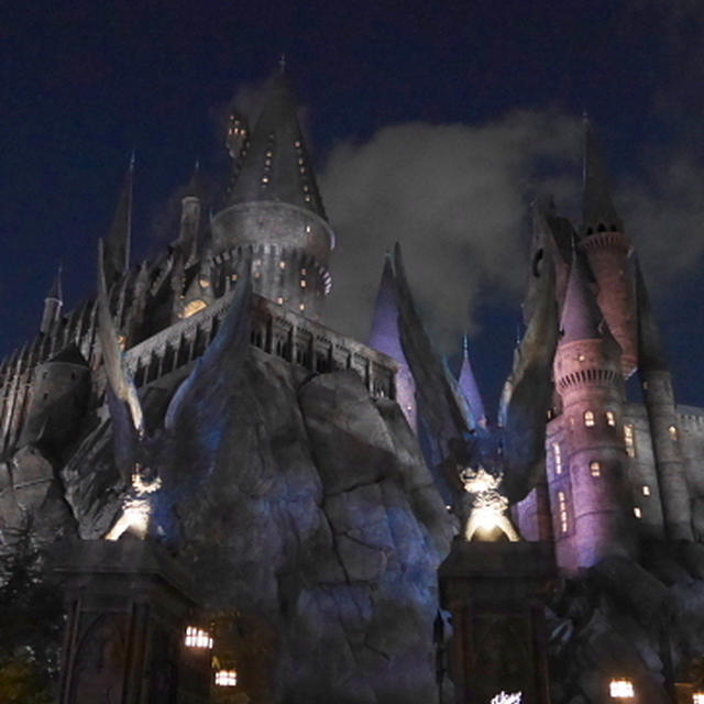 ＵＳＪ、ハリポタエリアの夜