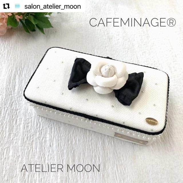 ブラッシュアップのジュエリーケース♡モノトーンにカメリア♪オーダー、レッスンは@s...
