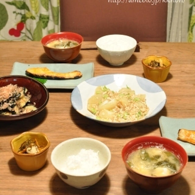 蕪のそぼろ煮