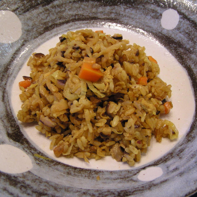 乾物でスパイシーカレー味噌おこわ