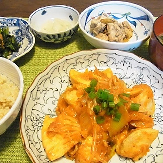 ムネ肉のキムチ炒め