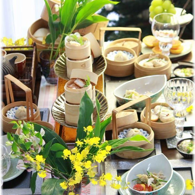 お友達ランチ　蒸籠の湯気の会。　の　献立。