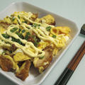 鶏から揚げの卵とじ