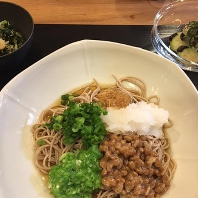 納豆おろしの蕎麦