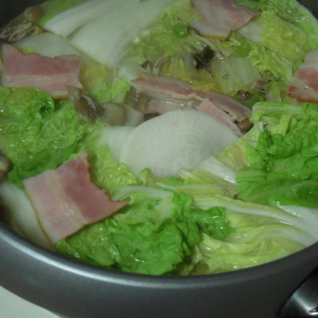 大根と白菜のシンプル鍋
