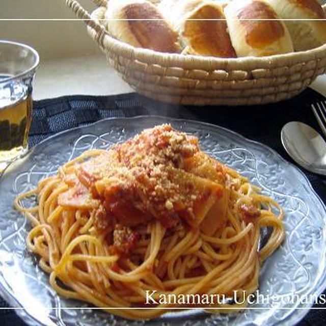 初バターロール☆コッペパン？でパスタランチ