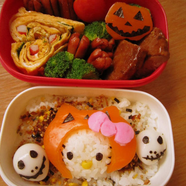 ハロウィン弁当４　キティちゃん