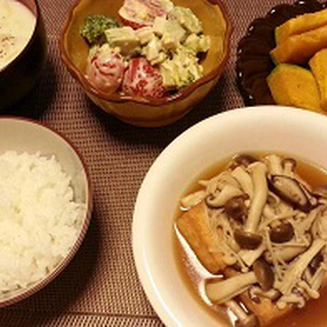 厚揚げのきのこあんかけ