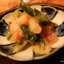 NUTA  Hot Miso Dressing Seafood salade ねぎ＆刺身の辛子ぬた