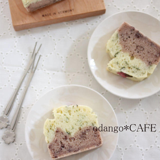 【ライスミルク×米粉】桜と小豆あんの二層パウンドケーキ