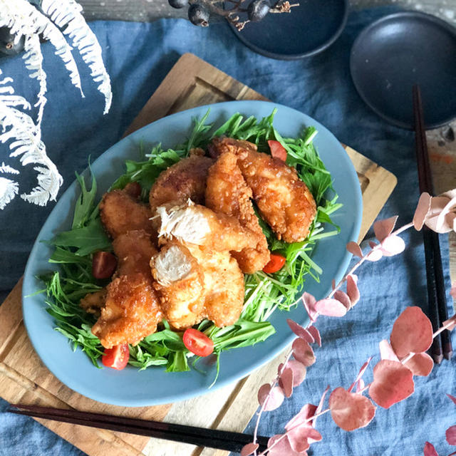 味付けひとつな楽ちん唐揚げ！【ササミのコクうま唐揚げ】