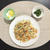 【幼児食】うどんのお好み焼き&納豆inカレーライス