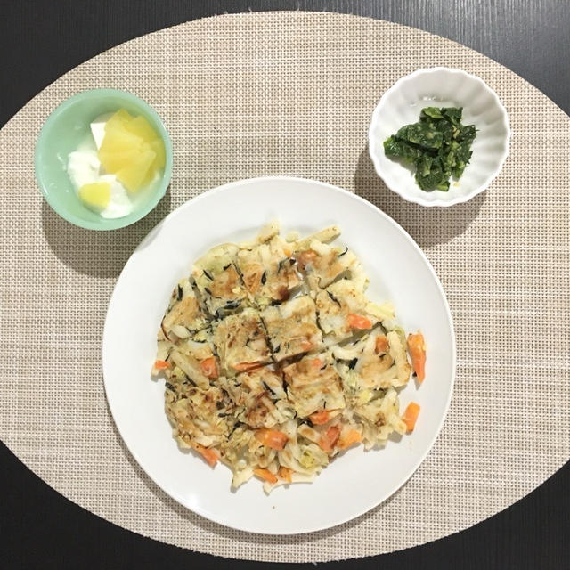 幼児食 うどんのお好み焼き 納豆inカレーライス By うさぱんさん レシピブログ 料理ブログのレシピ満載